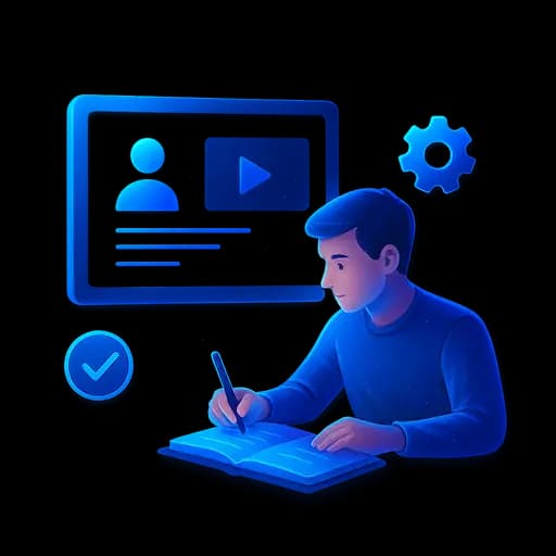 Persona aprendiendo IA en computadora